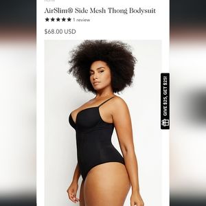 AirSlim Side Mesh Thong Bodysuit
